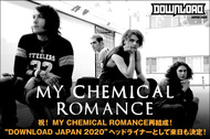 祝！ MY CHEMICAL ROMANCE再結成！ "DOWNLOAD JAPAN 2020"ヘッドライナーとして来日も決定！