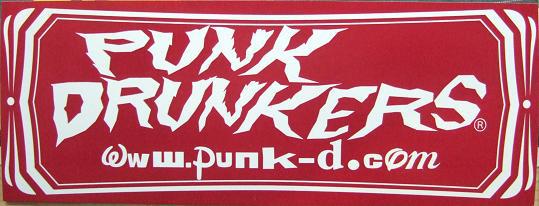 明日の激ロックにて先着50名にPUNK DRUNKERSステッカープレゼント！