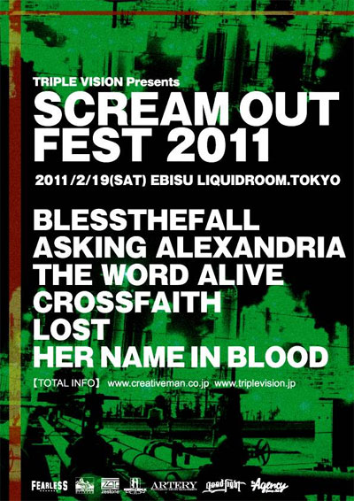 【blessthefall ほか】SCREAM OUT FEST 2011オフィシャルトレイラーが公開に！