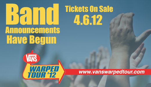 WARPED TOUR 2012にCHUNK!、MOTIONLESS IN WHITE、BORN OF OSIRISら6バンドが追加！