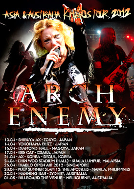 ジャパン・ツアーを終えたばかりのARCH ENEMY、まさかの追加2公演が緊急決定！！