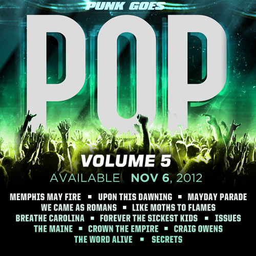 人気カヴァー・コンピ『PUNK GOES POP』の第5弾が11/6にリリース決定！MEMPHIS MAY FIREによるBruno Mars「Grenade」のカヴァー・トラックが公開に！ 