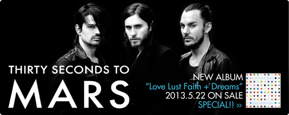 5/22に4年ぶりとなる待望のニュー・アルバム『Love Lust Faith + Dreams』をリリースする30 SECONDS TO MARSの特設ページを公開！