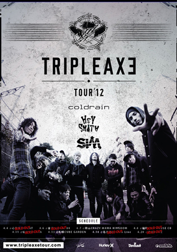 4/4より開催！TRIPLE AXE TOUR'12、オフィシャルTシャツデザイン発表