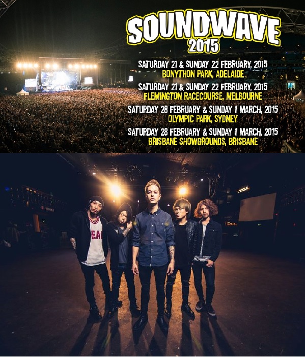 coldrain、来年の2月、3月にオーストラリアにて行われる世界最大規模のフェス"SOUNDWAVE 2015"へ出演決定！