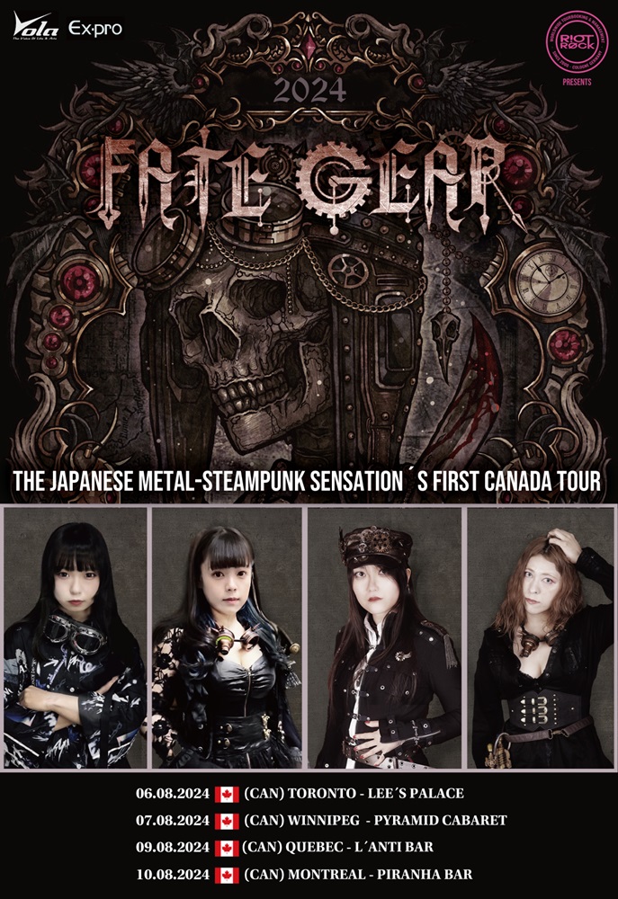 FATE GEAR、ワールド・ツアー後半の全日程発表！初のカナダ公演開催！