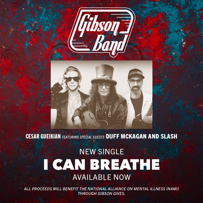 GUNS N' ROSESのDuff McKagan ＆ SLASH、GIBSON BANDのチャリティ・シングル「I Can Breathe」に参加！リリック・ビデオ公開！