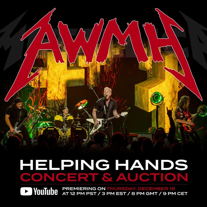 METALLICA、主催チャリティ・イベント"Helping Hands Concert & Auction"全ライヴ映像公開！