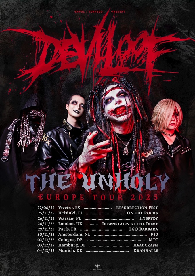 DEVILOOF、ヨーロッパ・ツアー"EUROPE TOUR 2025 -THE UNHOLY-"開催決定！