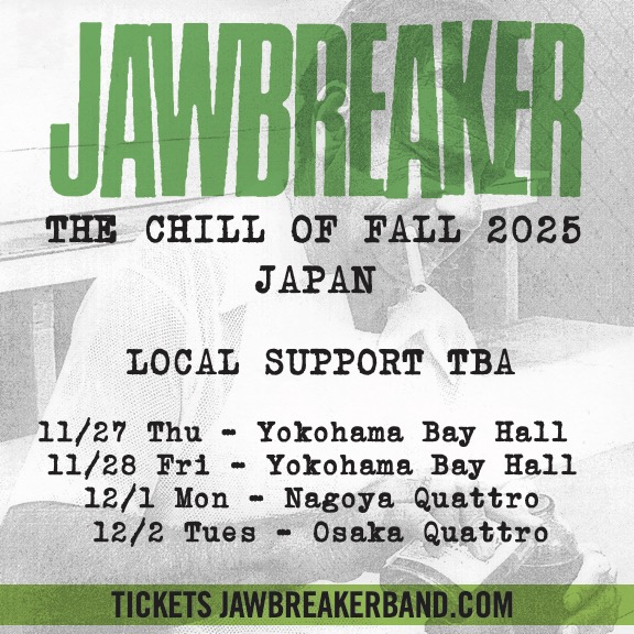 JAWBREAKER、1stアルバムから35年の時を経て初来日ツアー決定！