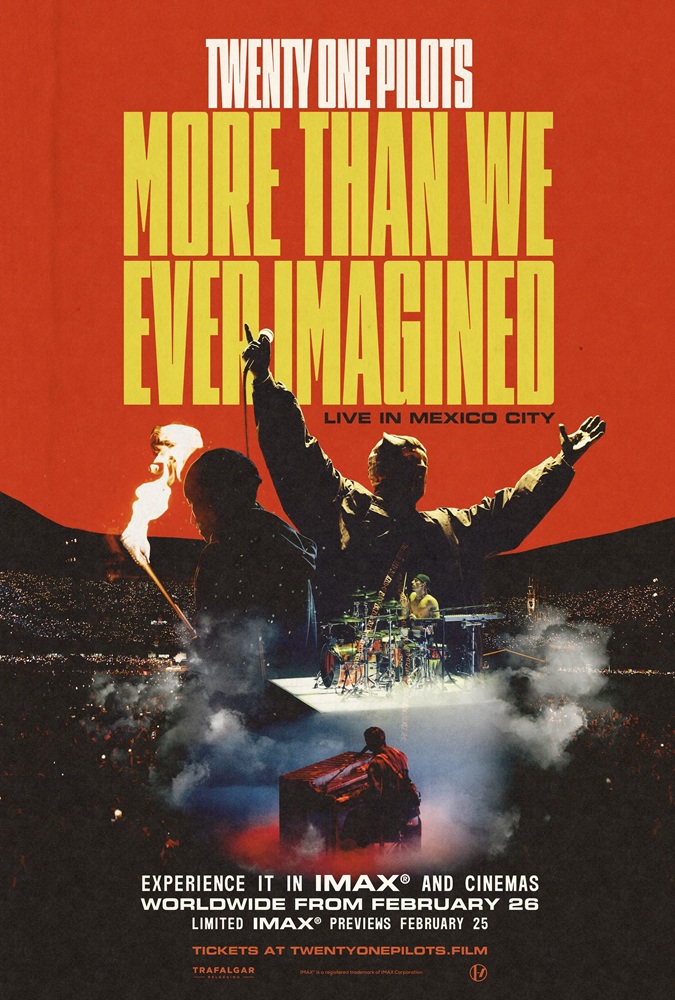 TWENTY ONE PILOTS、ライヴ映画『Twenty One Pilots: More Than We Ever Imagined』日本予告編完成！劇中使用曲も発表！