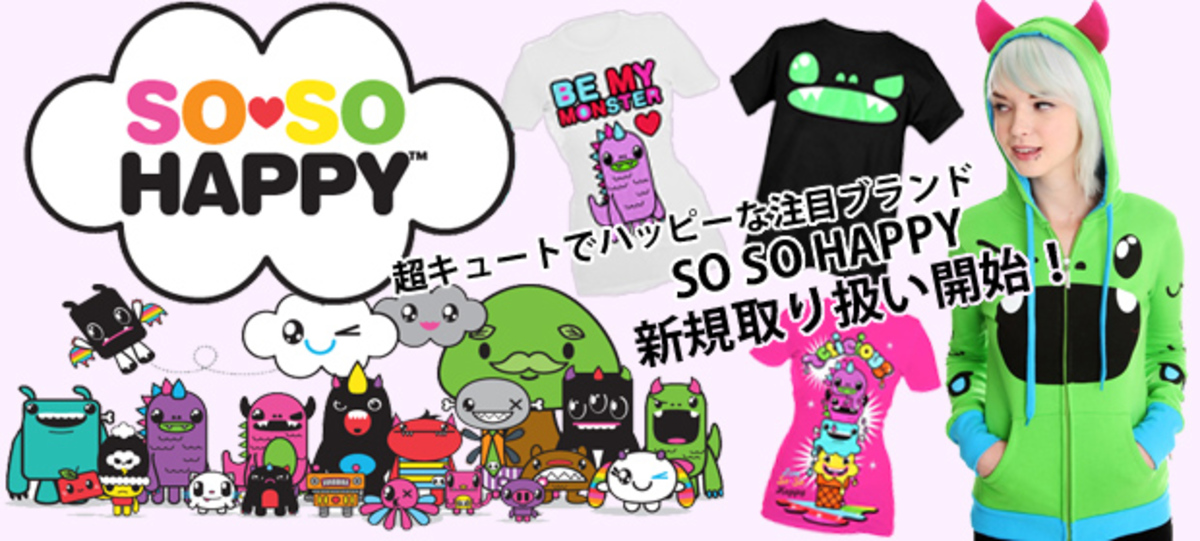 Clothing 超カワイイブランドso So Happy レディース メンズtシャツ一挙新入荷 激ロック ニュース