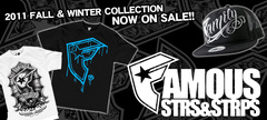 【BLINK-182 Travis(Dr)のブランド】FAMOUS STARS AND STRAPS 2011冬の最新アイテムが新入荷！！Ｔシャツ、ロンＴが登場しています♪人気ブランドです、チェックはお早めに！