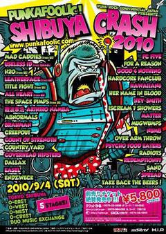 毎秋恒例PUNKの祭典"SHIBUYA CRASH 2010"最終ラインナップ＆タイムテーブル発表！