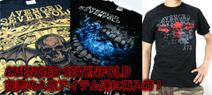 【CLOTHING】AVENGED SEVENFOLD、完売Ｔシャツが遂に再入荷！