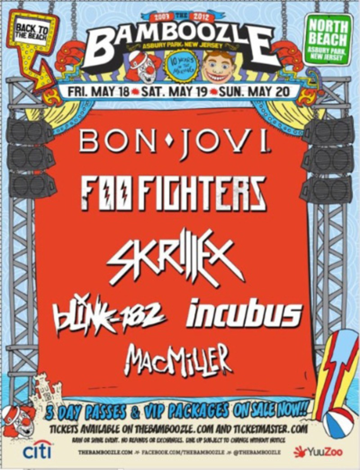 The Bamboozle Festival、BON JOVI、FOO FIGHTERSに加え、ヘッドライナーにSKRILLEXが追加