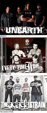 UNEARTH / EVERY TIME I DIE / THE ACACIA STRAIN来日公演決定！