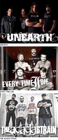 UNEARTH / EVERY TIME I DIE / THE ACACIA STRAIN来日公演決定！