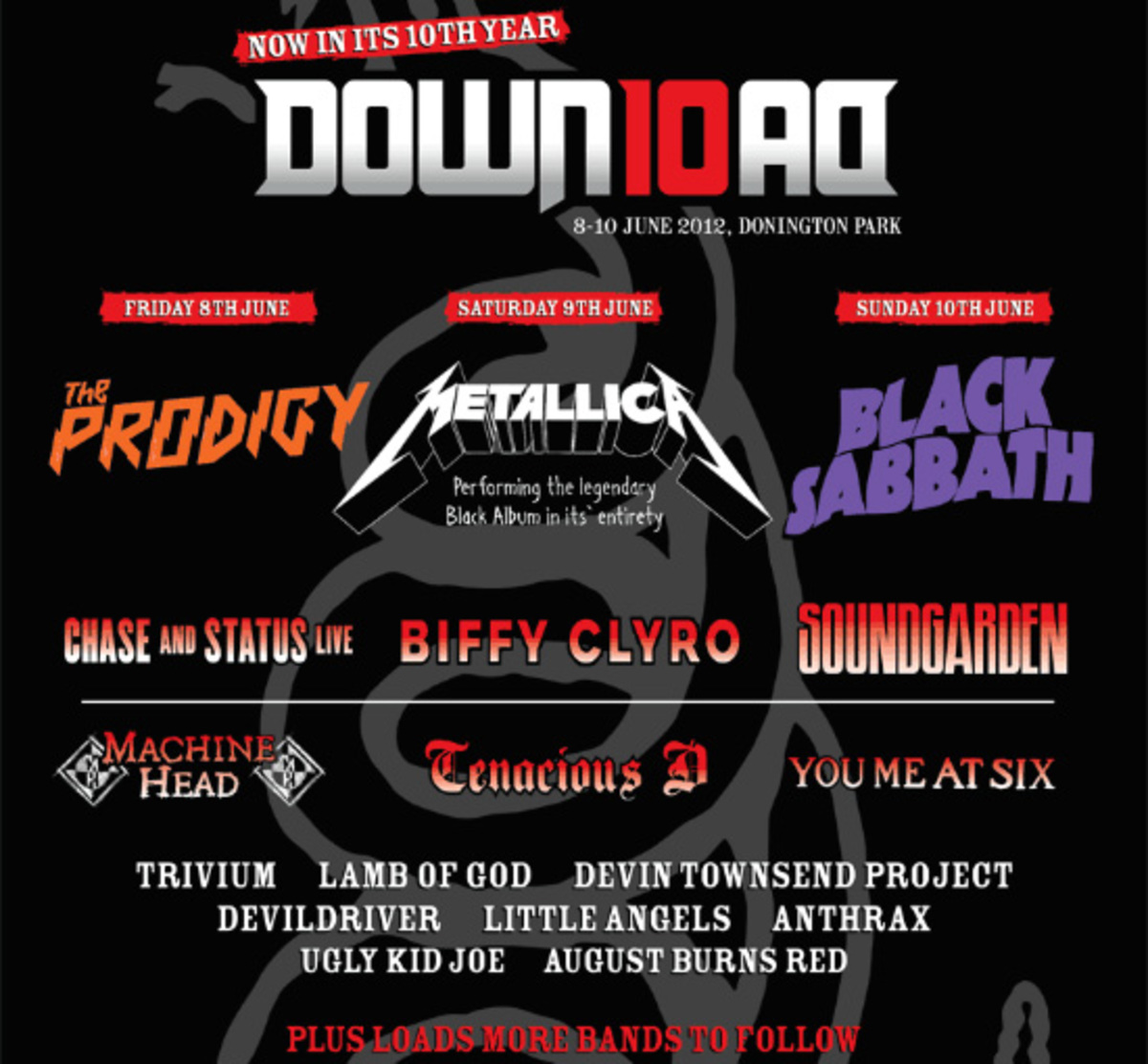 10周年を迎えるDowndload Festival、METALLICA、BLACK SABBATH、THE PRODIGYに加え