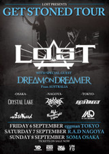 LOST、9月に開催する“GET STONED TOUR”最終出演者にNEW BREED、Crystal Lake、Each Of The Daysら6組を発表！
