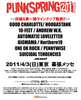 【GOOD CHARLOTTE、HOOBASTANK】PUNKSPRING2011 第一弾発表！！
