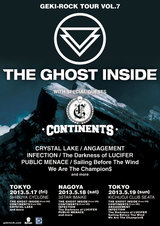 THE GHOST INSIDE、CONTINENTS来日！GEKI-ROCK TOUR VOL.7にANGAGEMENT、The Darkness of LUCIFERの出演が決定！