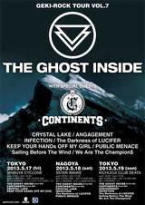 THE GHOST INSIDE、CONTINENTS来日！GEKI-ROCK TOUR VOL.7、渋谷CYCLONE公演に続き名古屋公演にCRYSTAL LAKEの出演が決定！