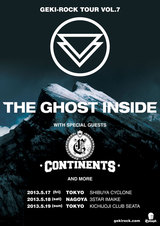 THE GHOST INSIDE、CONTINENTSと共に激ロックTOUR VOL.7にて来日決定！