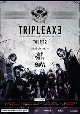 【coldrain、HEY-SMITH、SiM】4/4スタートのTRIPLE AXE TOUR'12 出演3バンド・全メンバーのサイン入りオフィシャルTシャツをこのつぶやきをRTでプレゼント！ 