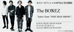 The BONEZ、12月に東名阪ワンマン・ツアー開催決定！