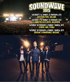 coldrain、来年の2月、3月にオーストラリアにて行われる世界最大規模のフェス"SOUNDWAVE 2015"へ出演決定！