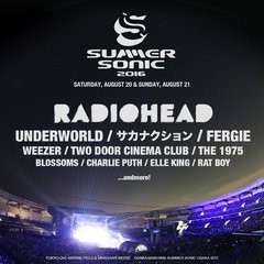 "SUMMER SONIC 2016"、第1弾ラインナップにRADIOHEAD、WEEZERら11組発表！