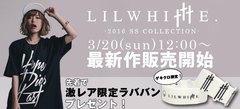 【LILWHITE.の最新作3/20 12:00より待望の発売決定！先着で"激レア限定ラバーバンド"プレゼント！】 ナイロンJKTやパーカーをはじめロンＴやＴシャツなどファン必見のアイテムが登場。