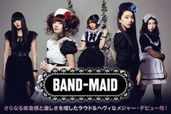 メイド姿の5人組ガールズ・ロック・バンド、BAND-MAIDのインタビュー＆動画メッセージ公開！さらなる疾走感と激しさを増したラウド＆ヘヴィなメジャー・デビュー作を5/18リリース！