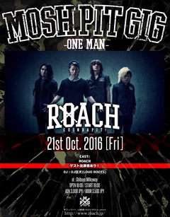 ROACH、脱退を発表したDaisuke（Dr）のラスト・ライヴを10/21に渋谷Milkywayにて開催決定！