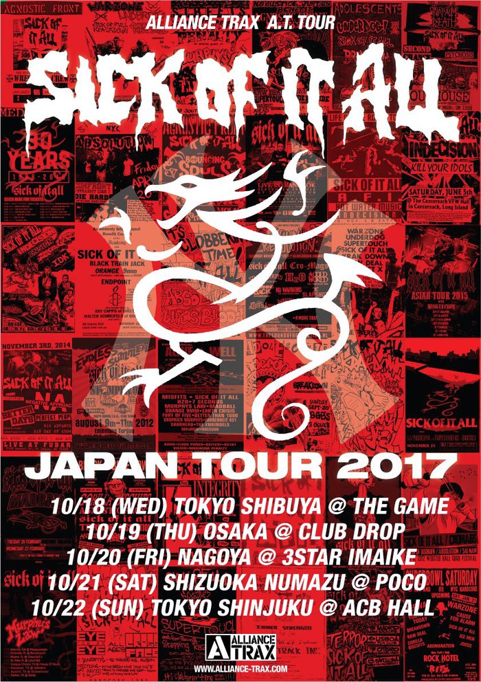 SICK OF IT ALL、10月にジャパン・ツアー開催決定！