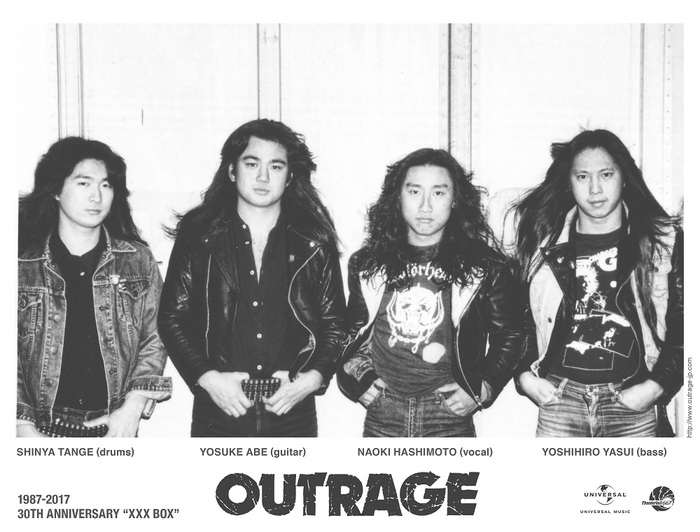 OUTRAGE、10/11にニュー・アルバムのリリース決定！ "LOUD PARK 17"への出演も！