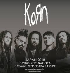 KORN、2015年以来となる来日公演が来年3月に決定！