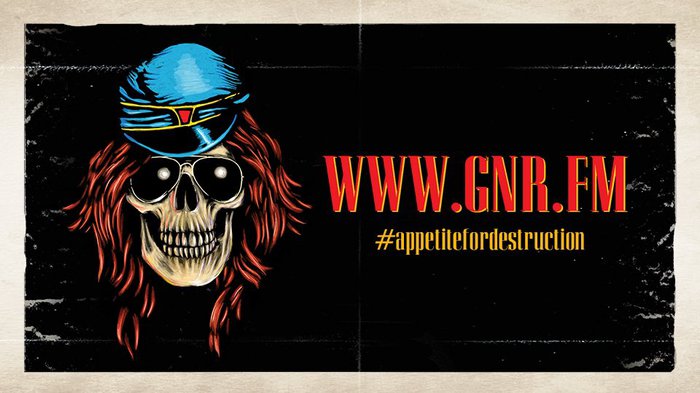GUNS N' ROSES、1stアルバム『Appetite For Destruction』に関連した新サイト"GNR.FM"公開！謎のカウントダウンもスタート！