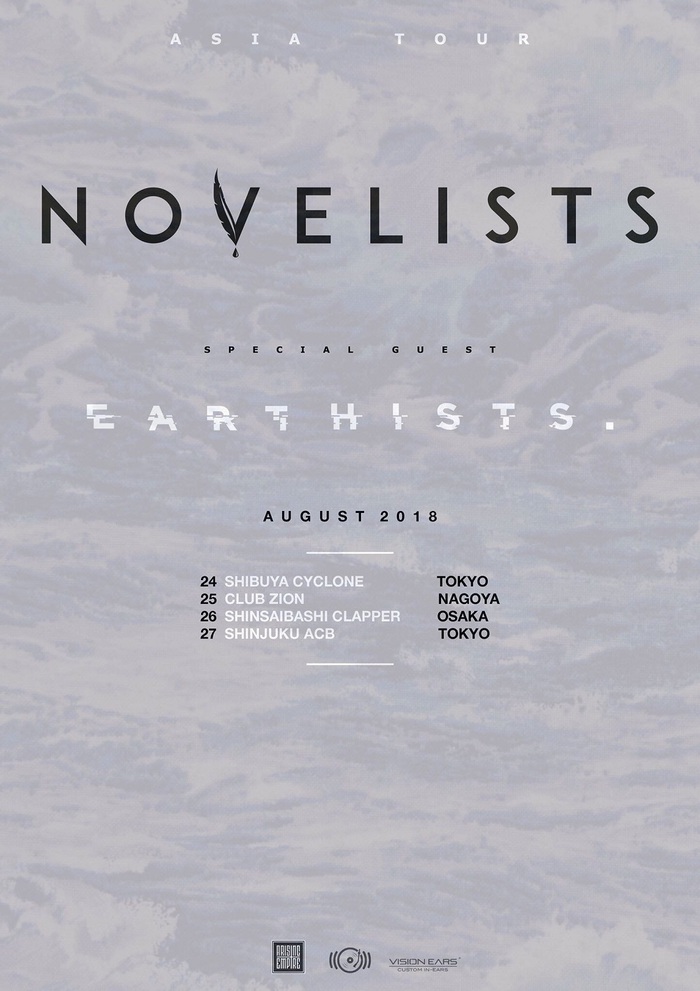 フランスの最重要ポスト・ハードコア・バンド NOVELISTS、Earthists.招聘による初来日ツアーのゲスト・アクトにFOADら決定！