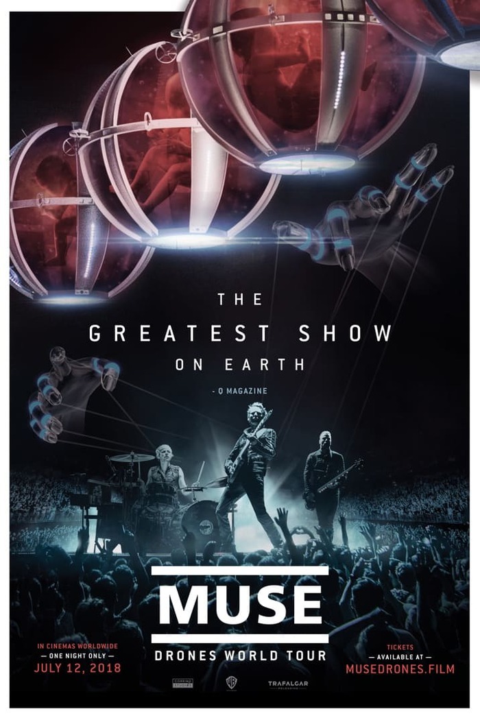 MUSE、ライヴ・フィルム"Muse: Drones World Tour"を7/12に全国37の映画館にて上映決定！