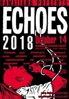 10/14開催のHAWAIIAN6主催イベント"ECHOES 2018"、第1弾出演者にdustbox、G4N、SABANNAMAN、ENDZWECK、BEYOND HATEら決定！