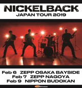 NICKELBACK、来年2月のジャパン・ツアー詳細発表！日本武道館公演含む東名阪3公演を開催！