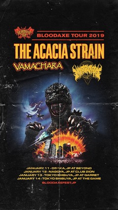 MA発デスコア・バンド THE ACACIA STRAIN＆若手筆頭カリフォルニア産ハードコア・バンド VAMACHARA、1月東名阪にて来日ツアー開催決定！東京発デスコア MIRRORSが全公演帯同！