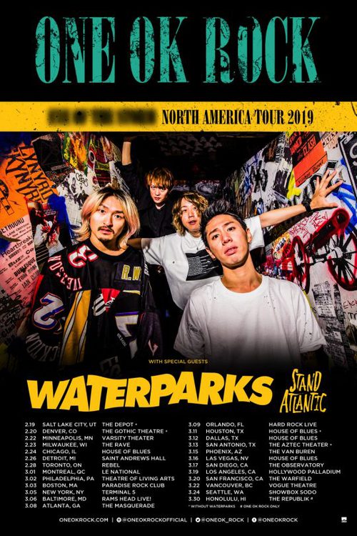 One Ok Rock 来年2月より北米ツアー North American Tour 2019 開催