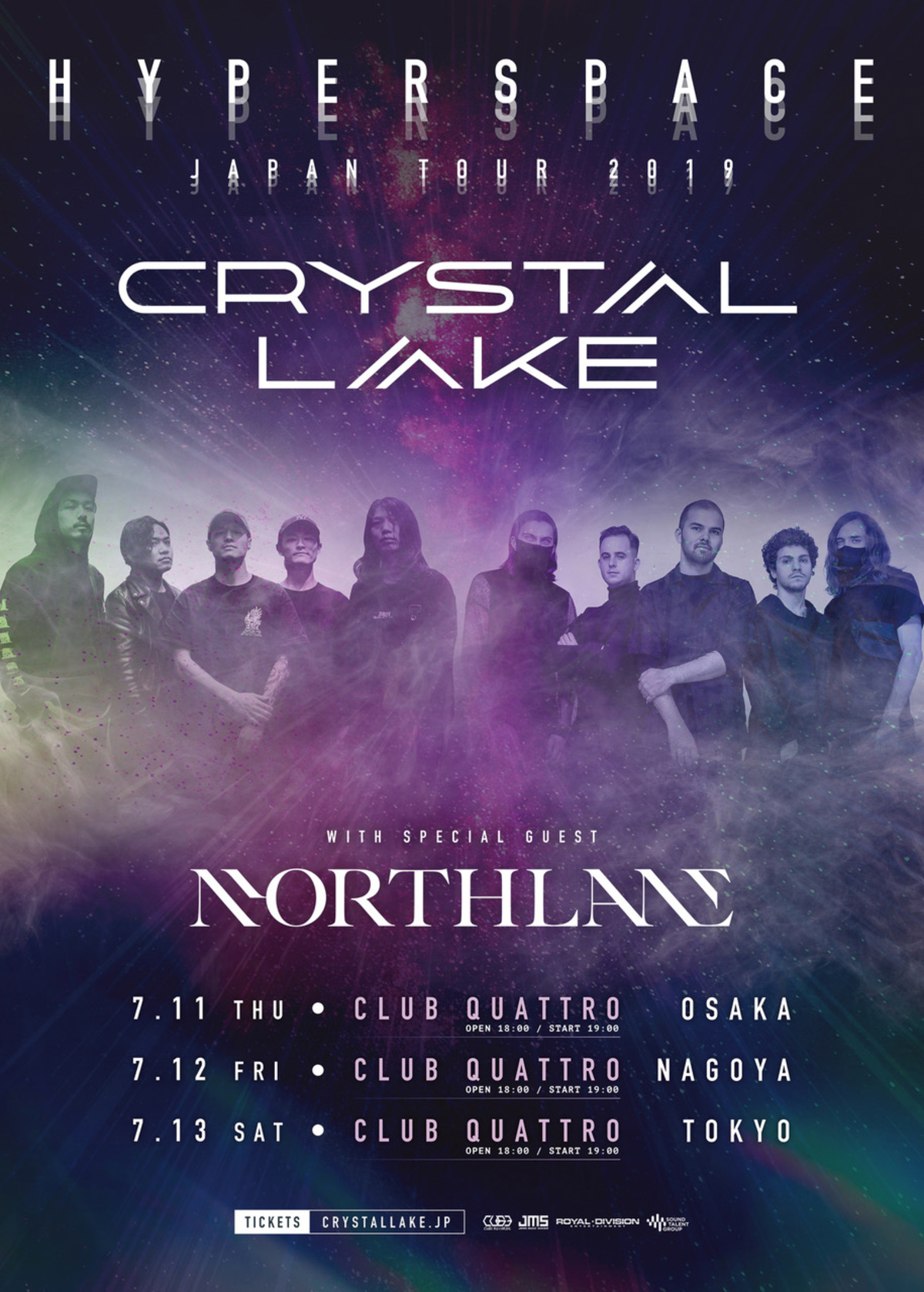 Crystal Lake、ゲストにNORTHLANE迎え7月にツーマン・ツアー"HYPERSPACE TOUR 2019"開催決定！ 激