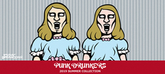 PUNK DRUNKERS（パンクドランカーズ）から"双子のあいつ"を総柄で落とし込んだS/Sシャツ＆ショーツやワン・ポイント刺繍が注目のTシャツなどが新入荷！
