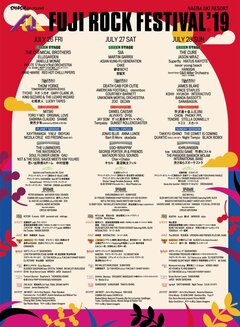 "FUJI ROCK FESTIVAL'19"、タイムテーブル発表＆最終ラインナップ決定！