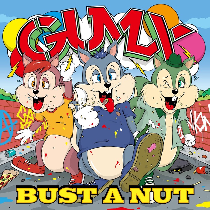 韓国発3ピース・メロディック・パンク・バンド GUMX、来年1/1リリースの約12年ぶり＆再結成後初となる新作『BUST A NUT』ジャケ写公開！