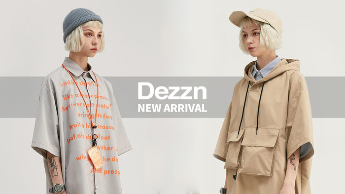 Dezzn(ディズーン)より、オーバーサイズなシルエットがトレンド感満載の半袖フーディや、バンダナ柄が印象的な半袖シャツがゲキクロに新入荷！